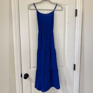 SHEIN Royal Blue Strapless Dress
